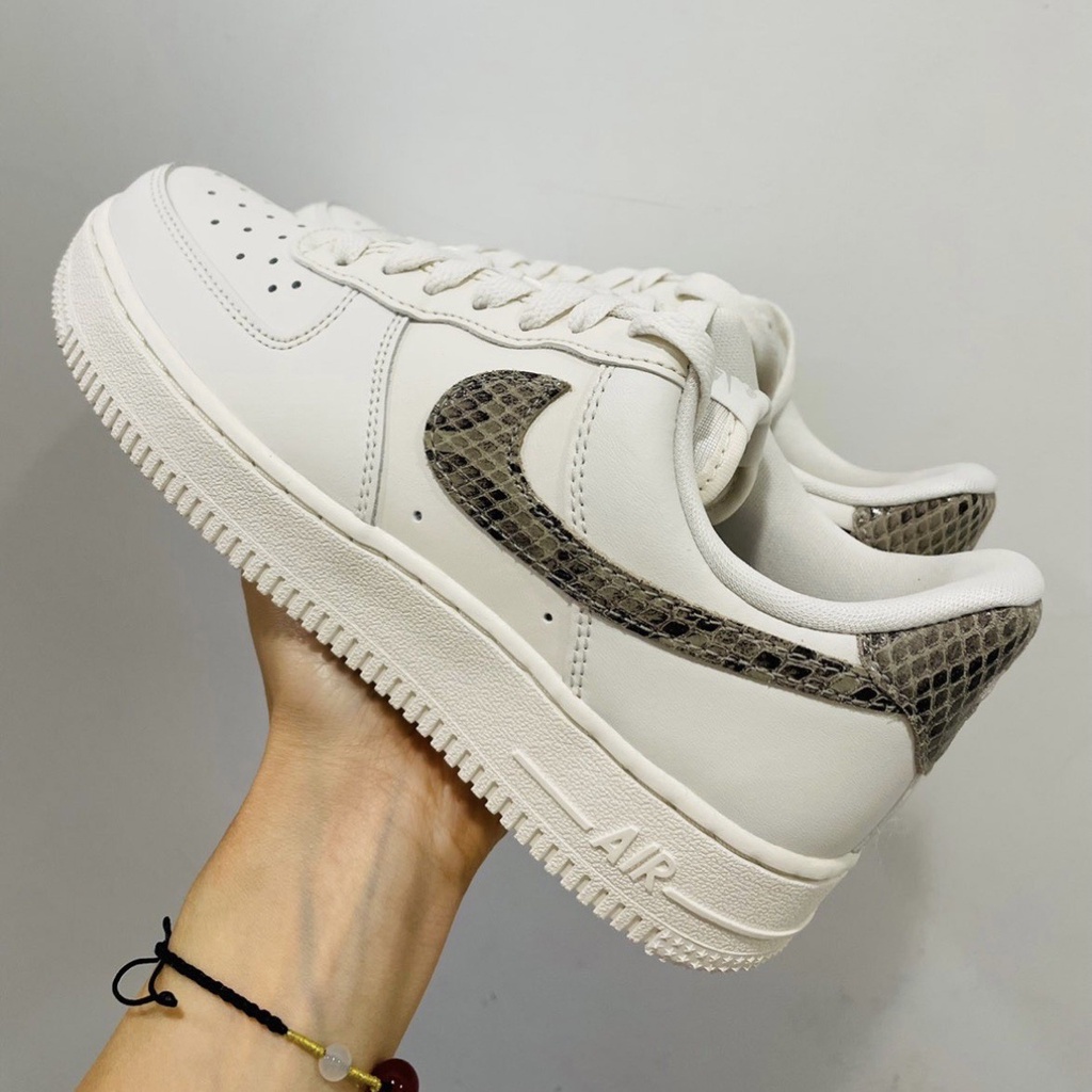 【Leein】Nike Air Force 1 蛇紋 米白 象牙白 奶油 蛇皮 板鞋 棕 AF1 DD8959-002