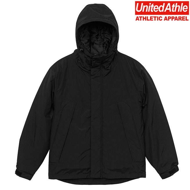 日本 United Athle UA7499 保暖 內裏鋪棉 機能防風 連帽外套 (002 黑色) 化學原宿