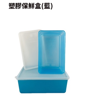 保鮮盒 塑膠 密封盒 (藍色) 收納盒