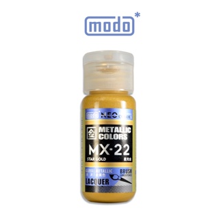 【modo摩多製造所】NEO瓶 全新二代金屬色 MX-22 MX22星光金/30ML/模型漆｜官方賣場