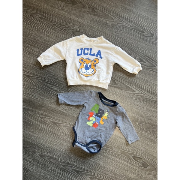 買一贈一 UCLA小熊 80cm 寶寶長袖運動上衣
