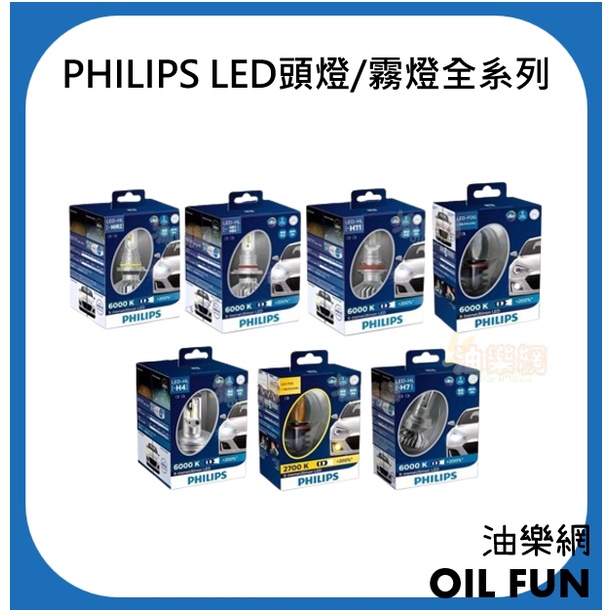 【油樂網】PHILIPS 飛利浦 LED頭燈/霧燈全系列 東杰公司貨