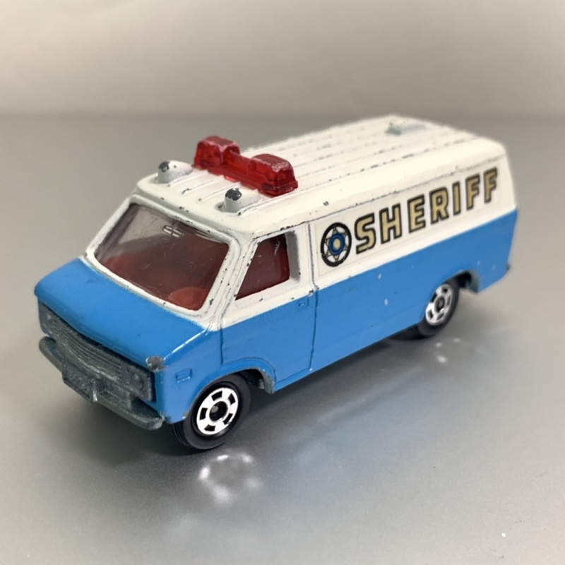 日本製 警車 雪佛蘭  Tomica Chevrolet ChevyVan 藍白 多美 日本製