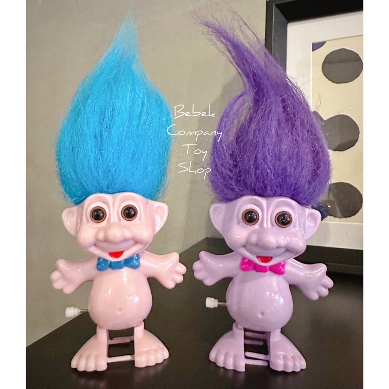 美國二手 古董玩具🇺🇸1990s TROLLS TROLL 醜娃 幸運小子 巨魔娃娃 發條玩具 古董娃娃 絕版玩具