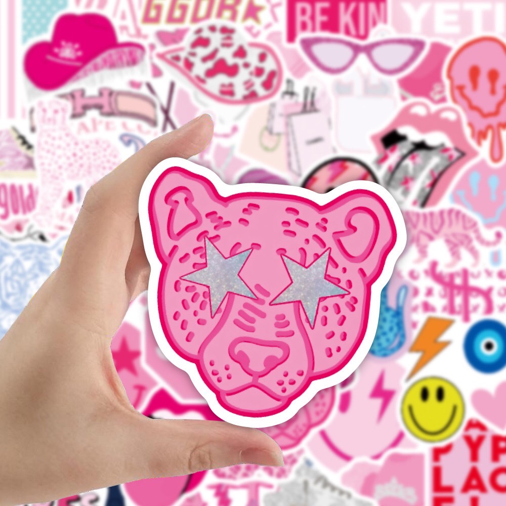 🔥新品🔥創意 粉色 風潮 粉紅主義 防水貼紙 車貼 可貼行李箱、筆電、滑板、汽機車、安全帽、保溫瓶 禮物 獎品