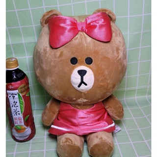 正版LINE FRIENDS坐姿絨毛娃娃~熊妹絨毛娃娃~熊美坐姿絨毛娃娃~熊妹娃娃---12吋[可愛娃娃]