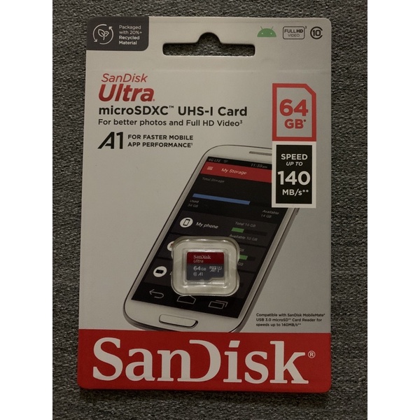 SanDisk A1 Ultra microSD 64G記憶卡