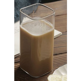 【恰米小舖】透明玻璃杯 方形水杯  奶茶杯 水杯 果汁杯 飲料杯 350 ml