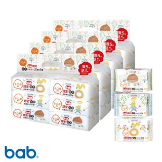 bab 培寶 超厚柔濕巾手口臉-20抽6入(4串)