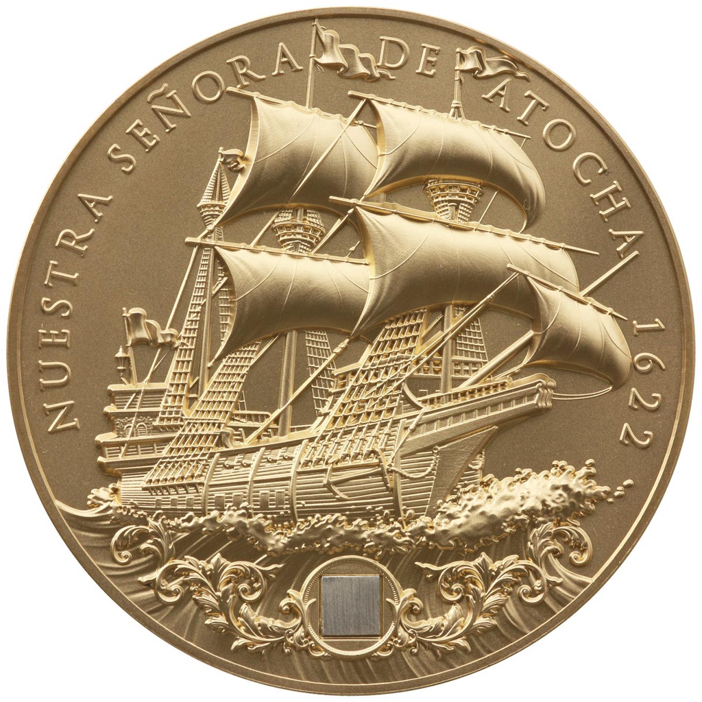 預購(價格20800) - 2022紐埃-阿托查號(西班牙珍寶帆船)-鍍金版-2盎司銀幣