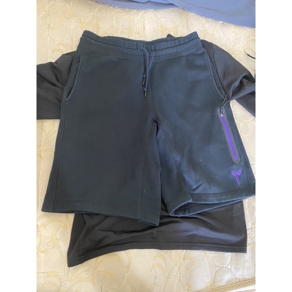 二手美品 公司貨 Nike Tech Fleece Kobe 防水拉鍊 科技棉 短褲 運動褲 黑色M號