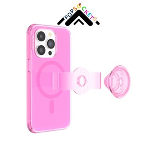 泡泡騷 iPhone 14 Plus 霓粉桃 磁吸款 PopSockets 超順滑支架防摔手機殼 現貨