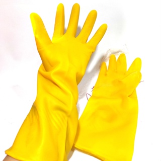 黃色長龍蝦橡膠手套安全手套