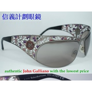 信義計劃 眼鏡 John Galliano JG10 義大利製 太陽眼鏡 鏤空 金屬框 造型 迷人 sunglasses