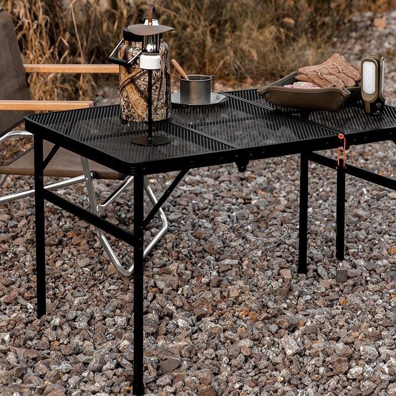 山之客戶外露營地鋁合金網桌折疊升降提包桌野餐便攜式承重150kg