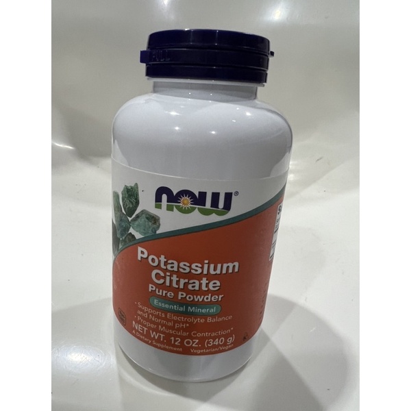 Now 現貨 Potassium Citrate 檸檬酸鉀 粉末 340g