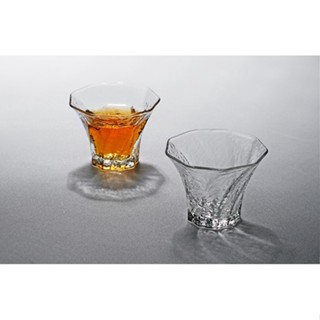 ｜泊 如｜質感日系「朝顏」錘紋玻璃杯 茶杯 梅酒杯 清酒杯 咖啡杯 茶室 茶道 茶席 ZAKKA