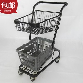 免運♥小推車 超市購物車手推車理貨車雙層購物車KTV便利店小型手推車拍照道具