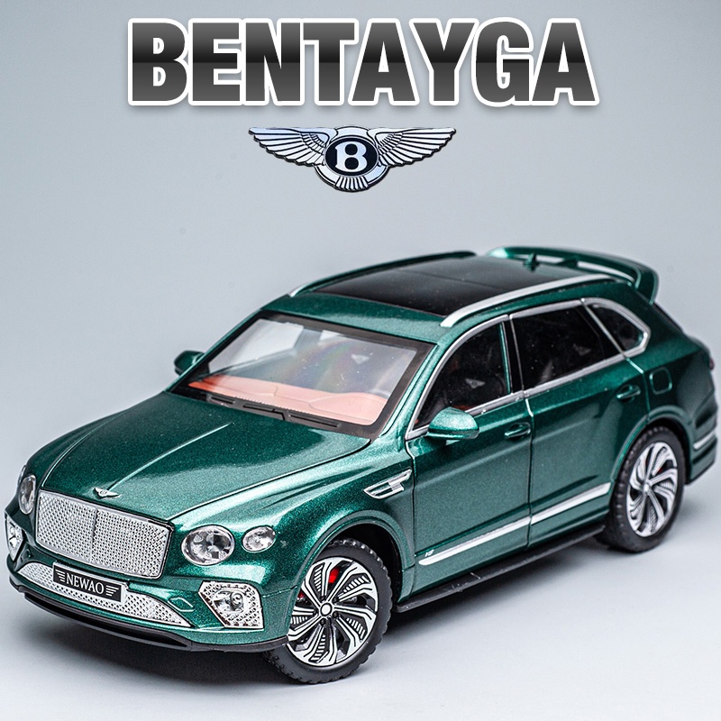 仿真汽車模型 1:24 Bentley賓利 Bentayga添越 Suv 合金玩具模型車 金屬壓鑄合金車模 回力帶聲光可
