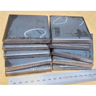 店到店:台電考試用鐵板 台電考試鋸鋼板 SS41 SS400 黑鐵鐵板鋼板10mm厚*80mm*80mm 台中太平剪床