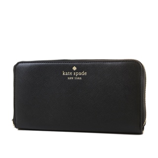 kate spade 防刮皮革拉鍊長夾-黑色【美國正品 現貨】