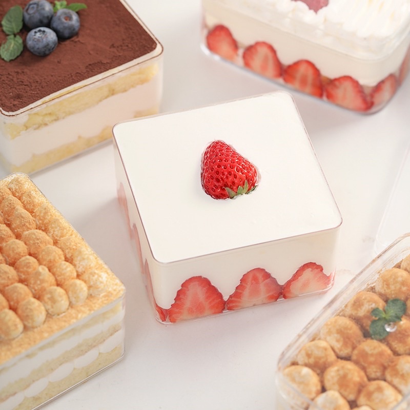 現貨可出貨 硬盒 透明盒 提拉米蘇盒 草莓寶盒 慕斯蛋糕 餅乾盒 餅乾罐 甜點透明盒 蛋糕容器 壓克力盒 塑膠盒 慕斯盒