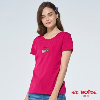 BLUE WAY 箱子 ET BOiTE-巴黎美食家系列短TEE(桃紅)