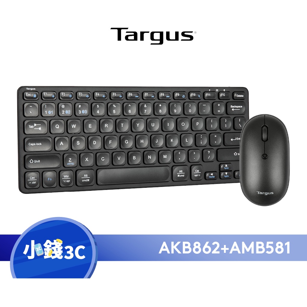 【Targus】AKB862+AMB581/2 抗菌鍵盤滑鼠組合 無線鍵盤 無線滑鼠 組合 【小錢3C】