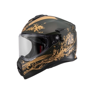 【SOL Helmets】SS-2P複合式安全帽 (織田信長_消光綠/金) 帽舌需另加購｜ SOL安全帽官方商城