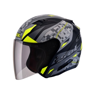 【SOL Helmets】SO-7開放式安全帽 (迷彩_消光黑/黃) ｜ SOL安全帽官方商城