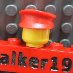【積木2010】樂高 LEGO 紅色 大盤帽 扁圓帽 / 列車長帽 警察帽 火車 3624 (C-04)