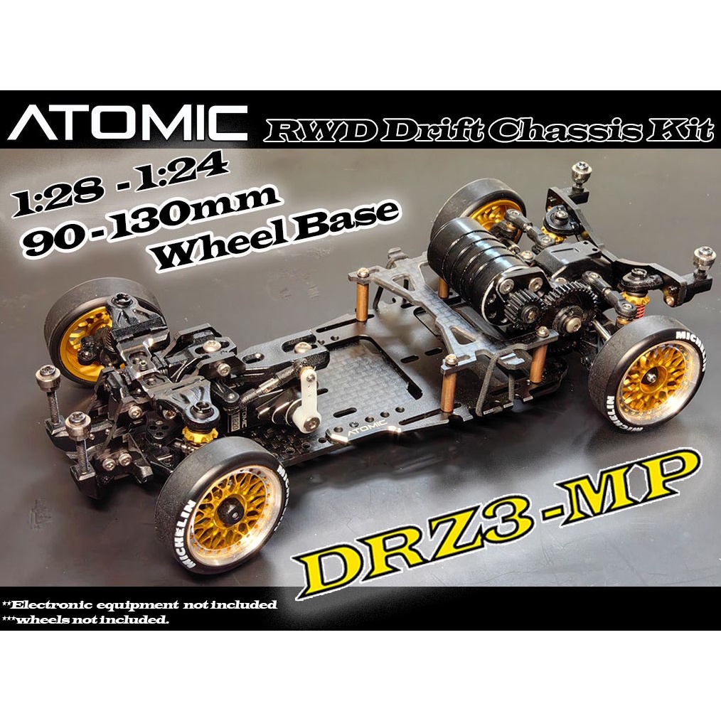 ATOMIC 1/28 RWD 後驅甩尾車 DRZ3 MP Drift Chassis Kit (空車 無附電裝)
