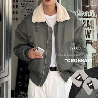 【CROSSAL1】韓國🇰🇷 MA-1短版絨毛高領外套 防風 軍裝外套 風衣外套 加厚 棉外套 飛行外套 外套