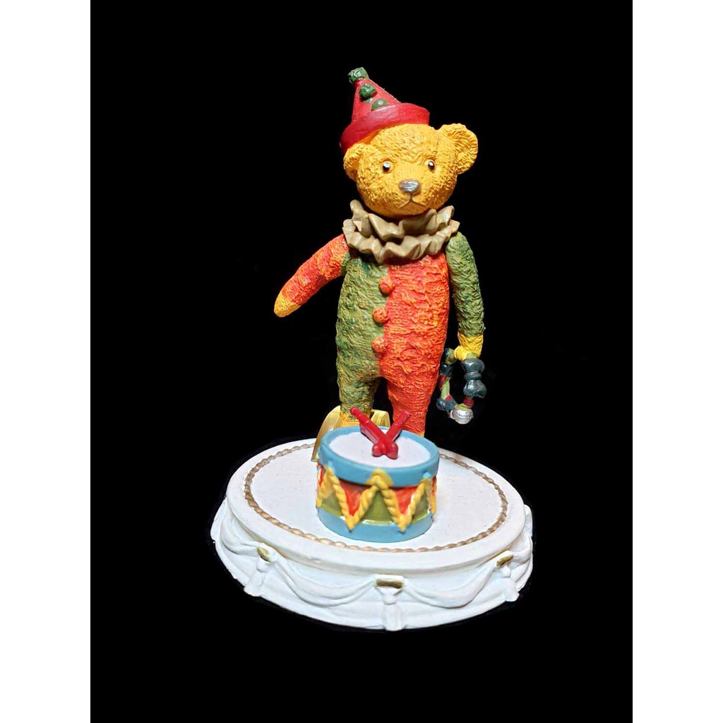 A-205 櫃 現況品 ： PIERROT BEAR 小丑 日本版 和漢果子 海洋堂 複刻古董 泰迪熊 　富貴玩具店