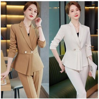 MisuShop ♥ 職業套裝 高階氣質長袖西裝 美容院酒店前臺經理制服工裝