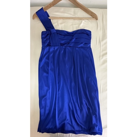 法國🇫🇷輕奢品牌Morgan小禮服XS 藍色洋裝👗尾牙 婚宴 性感名媛風