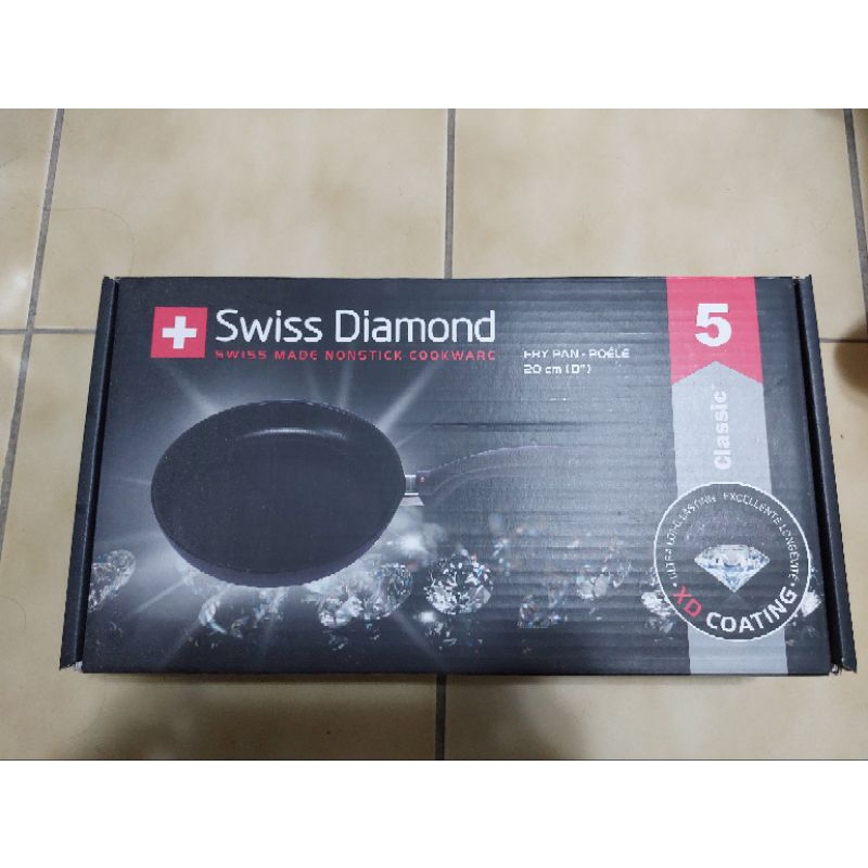 《網路最低價》Swiss Diamond 瑞仕鑽石鍋 圓煎盤20cm (瑞士原裝)(全新未使用)