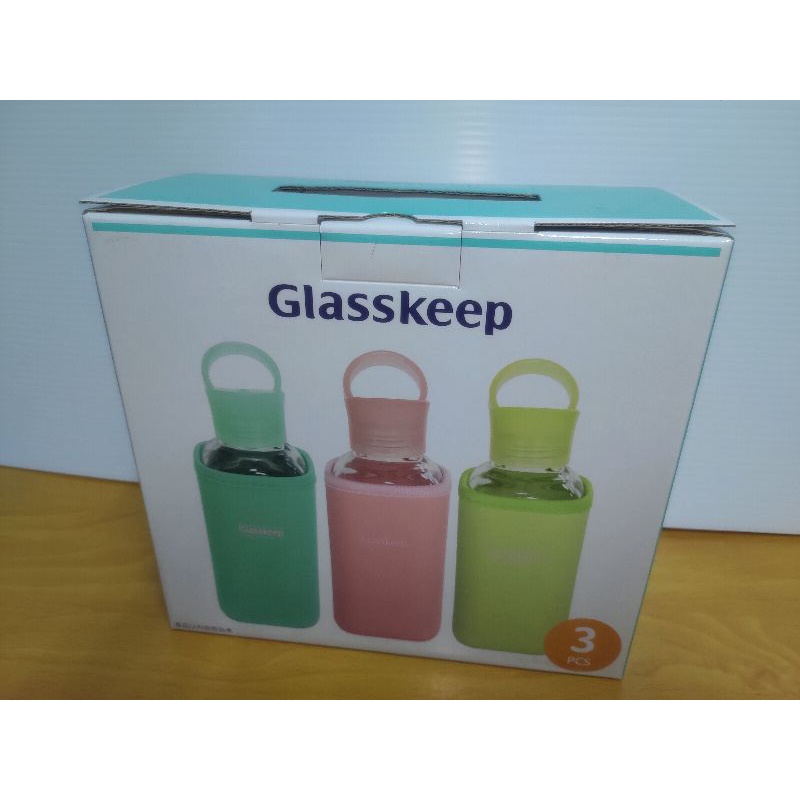 Glasskeep方形玻璃隨手瓶500ml三入組 造型優雅 送禮