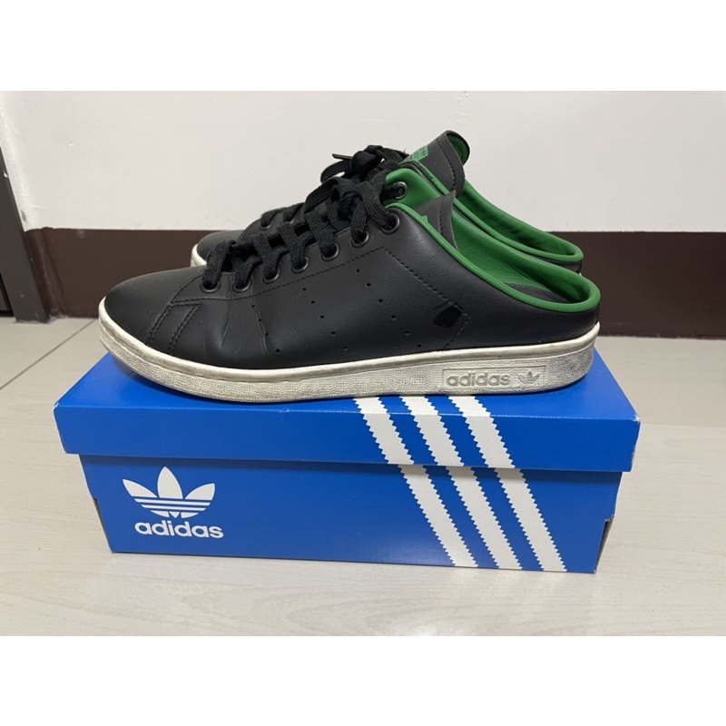 Adidas 愛迪達 Stan Smith Mule 穆勒鞋 黑綠女鞋 二手 used adidas shoes