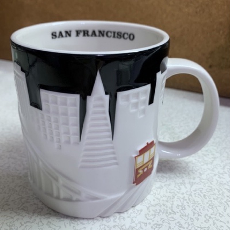 絕版 星巴克 舊金山 San Francisco 浮雕城市杯 馬克杯