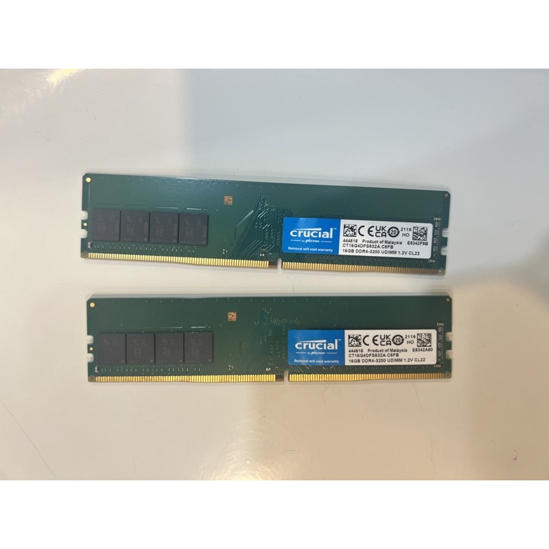 Micron 美光 Crucial DDR4 3200/16GB 桌機型記憶體二手