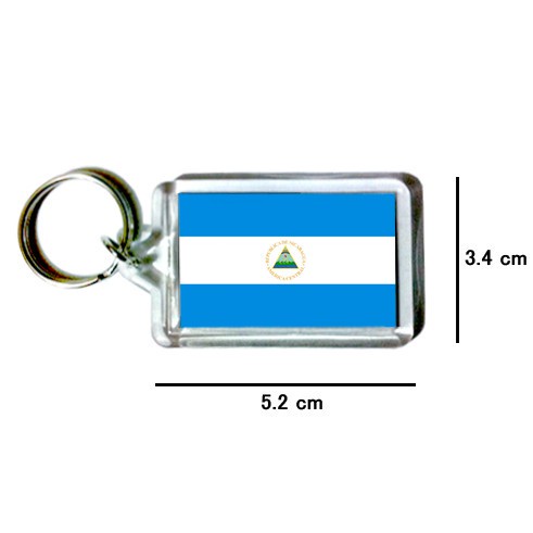 尼加拉瓜 Nicaragua 國旗 鑰匙圈 吊飾 / 世界國旗