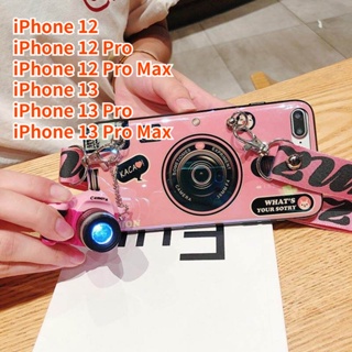 Iphone 12 復古相機掛繩外殼手柄支架矽膠手機殼帶相機娃娃
