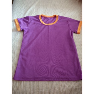 女童紫色排汗短袖上衣（約115公分上下適穿）