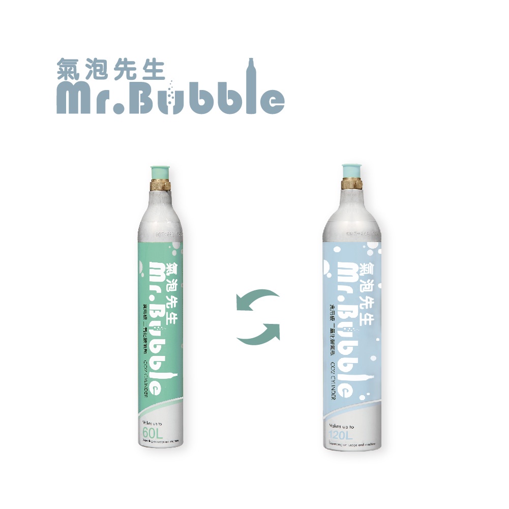 Mr.Bubble 氣泡先生 [官方原廠]交換回充氣瓶換購 小鋼瓶 ( 交換 ) 大鋼瓶 bubblesoda 通用