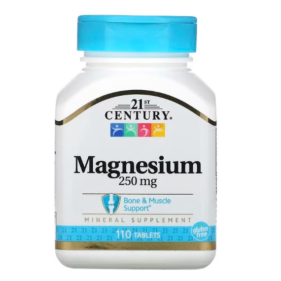 💎日日💎21st Century 21世紀 鎂 鈣 Magnesium 250mg 65mg 110錠 美國原裝進口