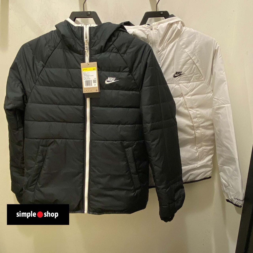 【Simple Shop】NIKE Therma-fit 雙面 保暖外套 防風 運動外套 黑色白色 DH2784-030