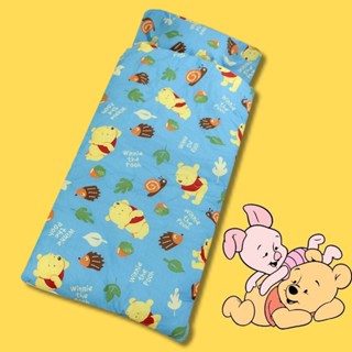 臺灣製冬夏兩用鋪棉兒童睡袋加大款4.5x5尺【DISNEY迪士尼維尼熊】臺製正版卡通幼稚園睡袋整件可水洗/可超取/現貨