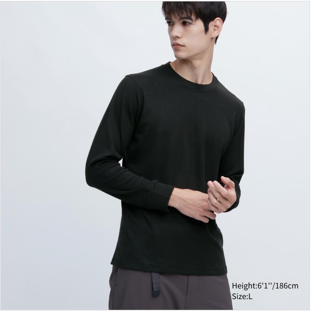 UNIQLO HEATTECH ULTRA WARM超極暖圓領T恤(長袖) 黑色 M