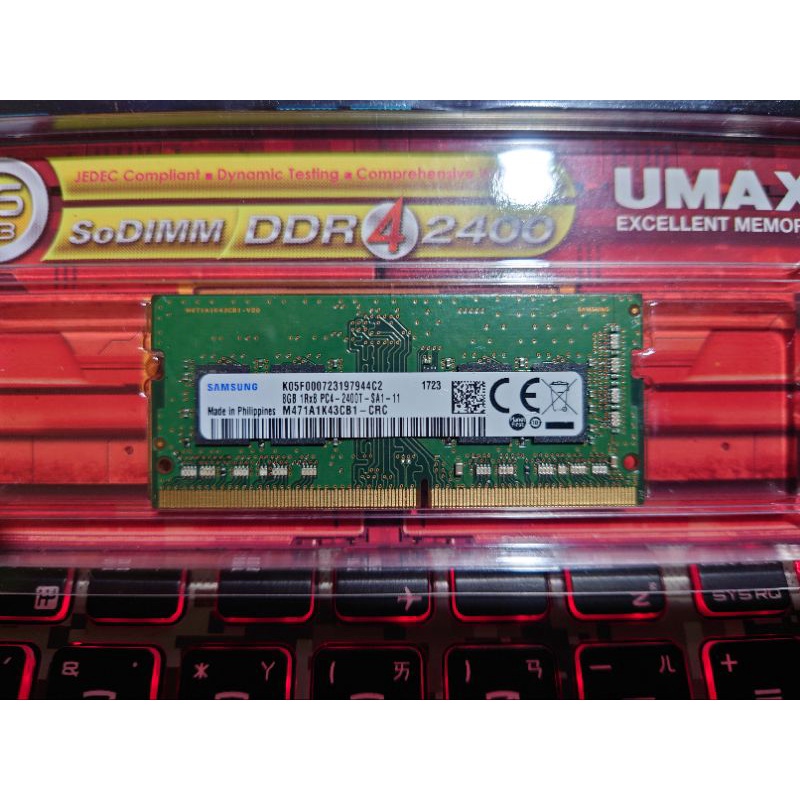 三星samsung DDR4-2400 8GB 筆記型電腦 記憶體